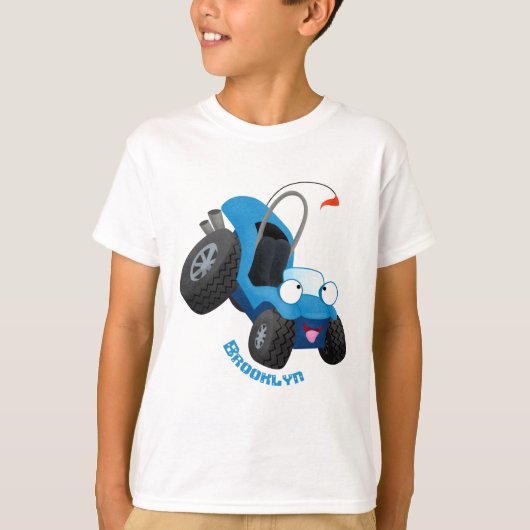 Dun buggy off road vehicle cartoon t-shirt (Voorkant)