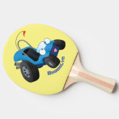 Dun buggy off road vehicle cartoon tafeltennisbatje (Zijkant)