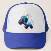 Dun buggy off road vehicle cartoon trucker pet (Voorkant)