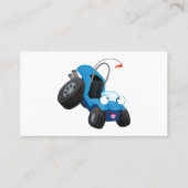 Dun buggy off road vehicle cartoon visitekaartje (Achterkant)