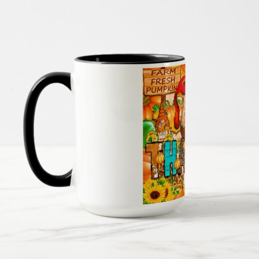 Dun Dankbare Tumbler Sublimatie - Dankdag Mok (Links)
