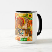 Dun Dankbare Tumbler Sublimatie - Dankdag Mok (Voorkant rechts)