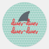 Dun Dun Shark Sticker | haaienvin (Voorkant)