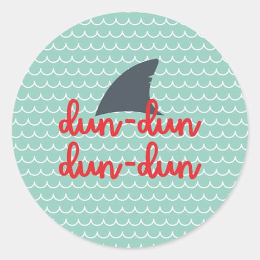Dun Dun Shark Sticker | haaienvin (Voorkant)
