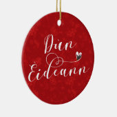 Dùn Èideann Flag Heart, Edinburgh Keramisch Ornament (Rechts)