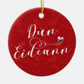Dùn Èideann Flag Heart, Edinburgh Keramisch Ornament (Voorkant)