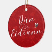 Dùn Èideann Flag Heart, Edinburgh Keramisch Ornament (Links)