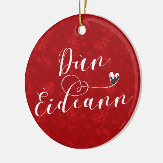 Dùn Èideann Flag Heart, Edinburgh Keramisch Ornament (Links)