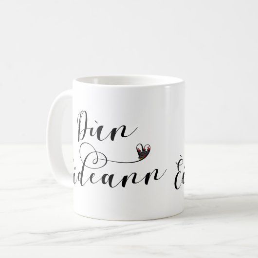 Dùn Èideann Flag Heart, Edinburgh Koffiemok (Voorkant links)