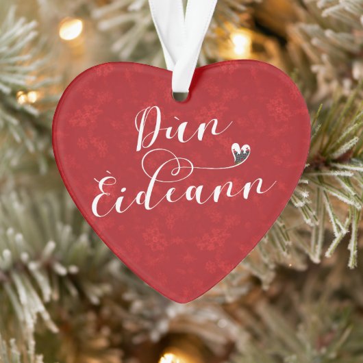 Dùn Èideann Flag Heart, Edinburgh Ornament (Boom)