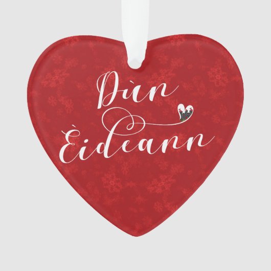 Dùn Èideann Flag Heart, Edinburgh Ornament (voorkant)