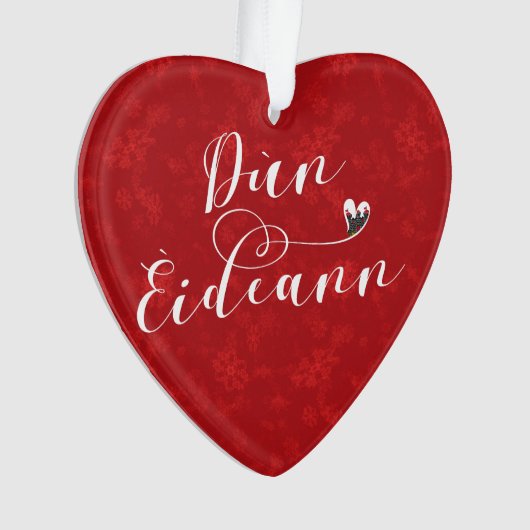 Dùn Èideann Flag Heart, Edinburgh Ornament (voorkant)