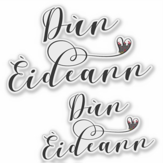 Dùn Èideann Flag Heart, Edinburgh Sticker (Voorkant)