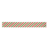 Dun  Elegant Kerst Candy Cane Satijnen Lint (Voorkant)