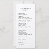 Dun faux gouden grens bruiloft programma (Achterkant)