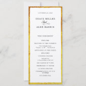 Dun faux gouden grens bruiloft programma (Voorkant)