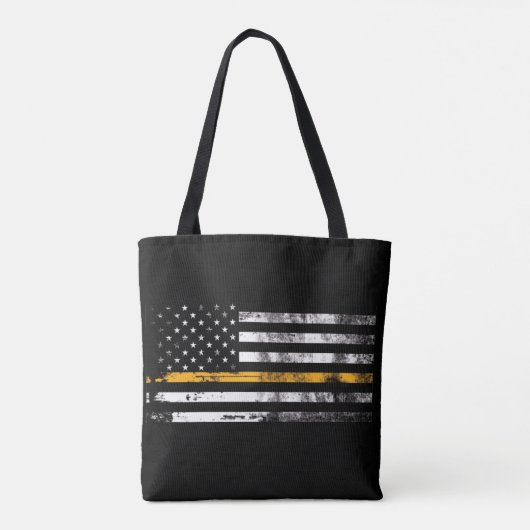 Dun Gold Line Dispatcher Flag Canvas tas (Achterkant)