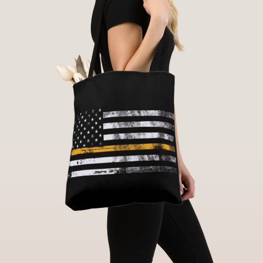 Dun Gold Line Dispatcher Flag Canvas tas (Dichtbij)