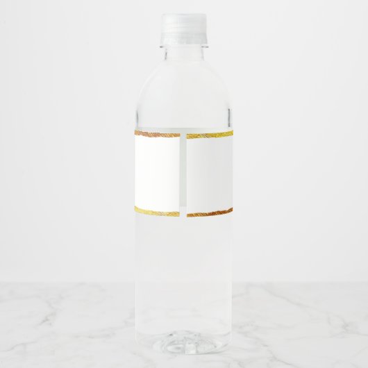 dun gouden randwaterflesetiket waterfles etiket (Achterkant)