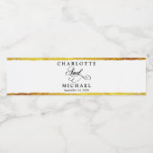  dun gouden randwaterflesetiket waterfles etiket (Enkel label)