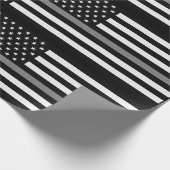 Dun. Grijze lijn correctiefunctionaris vlag Cadeaupapier (Hoek)