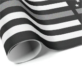 Dun. Grijze lijn correctiefunctionaris vlag Cadeaupapier (Rol Hoek)