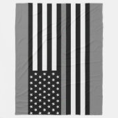 Dun. Grijze lijn correctiefunctionaris vlag Fleece Deken (Voorkant)