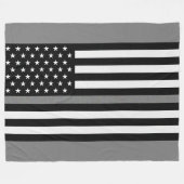 Dun. Grijze lijn correctiefunctionaris vlag Fleece Deken (Voorkant (Horizontaal))