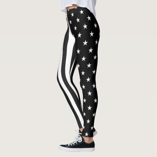 Dun. Grijze lijn correctiefunctionaris vlag Leggings (Links)