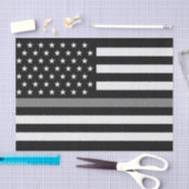 Dun. Grijze lijn correctiefunctionaris vlag Tissuepapier (Craft)