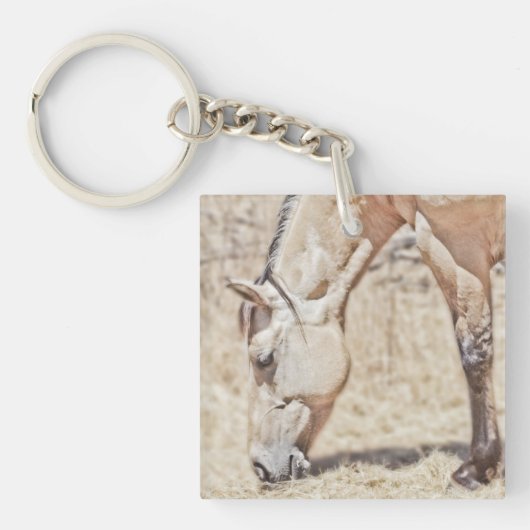 Dun Horse - Vierkant (enkelzijdig) Sleutelhanger (voorkant)