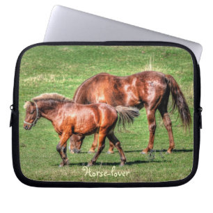 Dun Horses & Field Horse-lover Device Sleeve