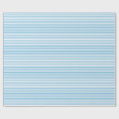 Dun lichtblauw en wit strookpapier cadeaupapier (Vlak)
