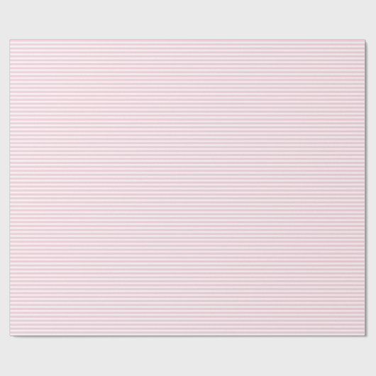 Dun lichtroze en wit strookpapier cadeaupapier (Vlak)