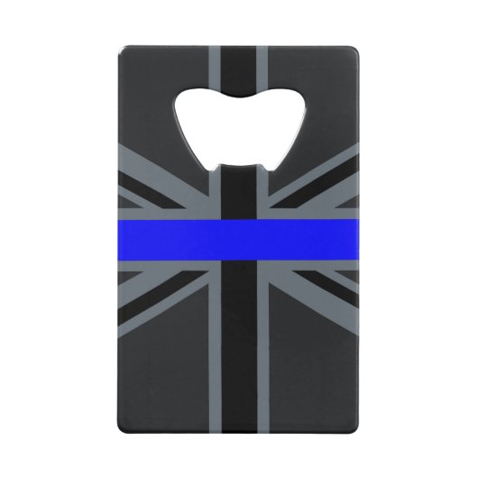 Dun ontwerp van de Uniefaansluiting voor blauwe li Creditkaart Flessenopener (Voorkant)