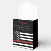 Dun Red Line USA Flag Firefighter Appreciation Bedankdoosjes (Geopend)