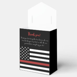 Dun Red Line USA Flag Firefighter Appreciation Bedankdoosjes