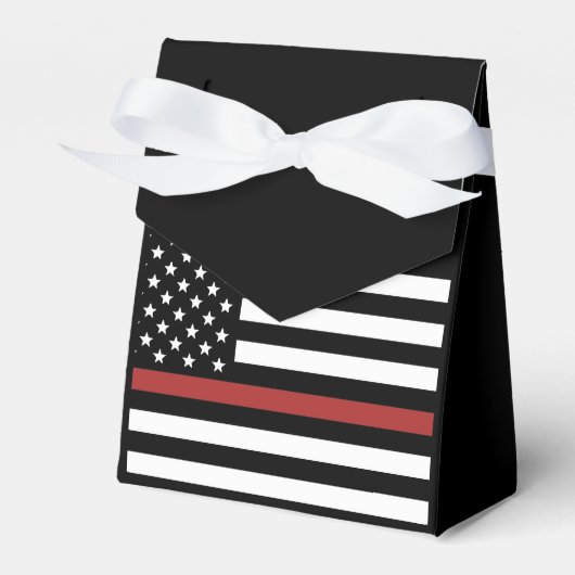 Dun Red Line USA Flag Firefighter Appreciation Bedankdoosjes (Voorkant Zijde)