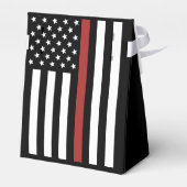 Dun Red Line USA Flag Firefighter Appreciation Bedankdoosjes (Achterkant)