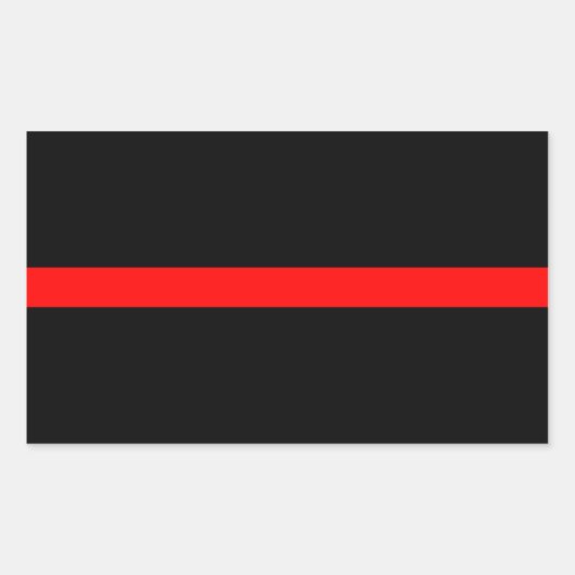 Dun Red LIne van brandweerlieden Rechthoekige Sticker (Voorkant)