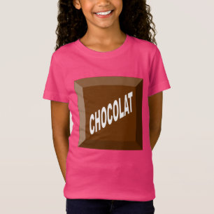 Dun roze T-shirt voor meisjes CHOCOLAT