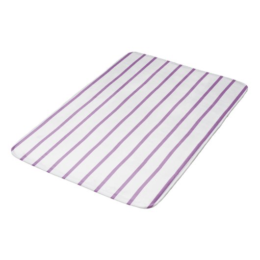 Dun streep-patroon lavender badmat (Gekanteld)
