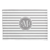 Dun streepjespatroon, monogram kussensloop (Voorkant)
