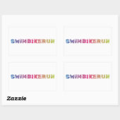 Dun. triathlon rechthoekige sticker (Vel)
