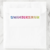 Dun. triathlon rechthoekige sticker (Tas)