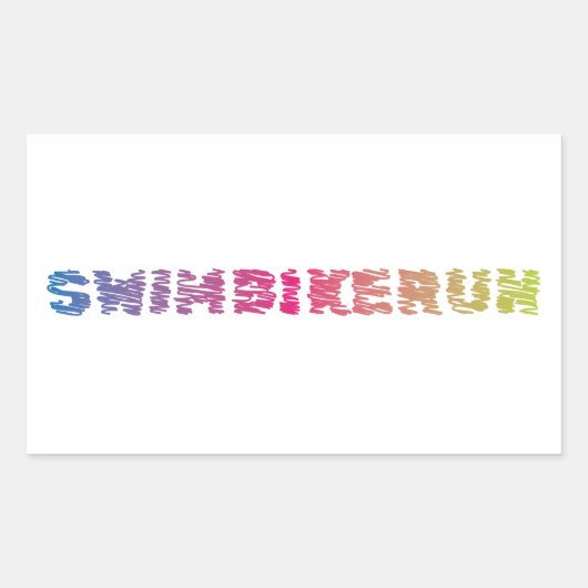Dun. triathlon rechthoekige sticker (Voorkant)
