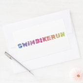 Dun. triathlon rechthoekige sticker (Envelop)
