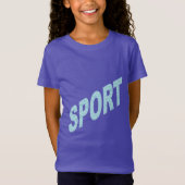 Dun vioolse jersey T-shirt SPORT (Voorkant)