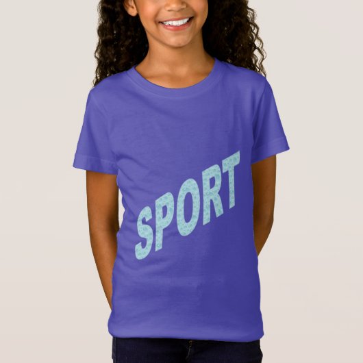 Dun vioolse jersey T-shirt SPORT (Voorkant)