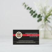 Dun Visitekaartje voor brandbestrijding langs de r (Staand voorkant)